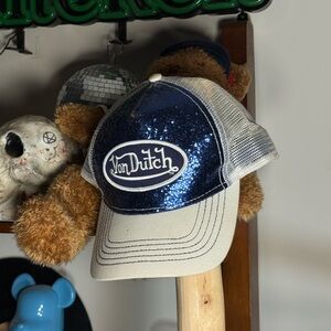 Von Dutch Sparkle Blue Trucker Hat